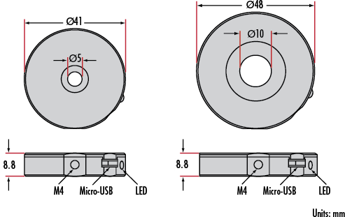 12 Diffusion Angle 10mm Ca Laser Speckle Reducer Vis